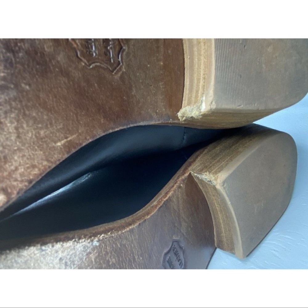 Array Black Leather Boots Silver Embellished West - image 6